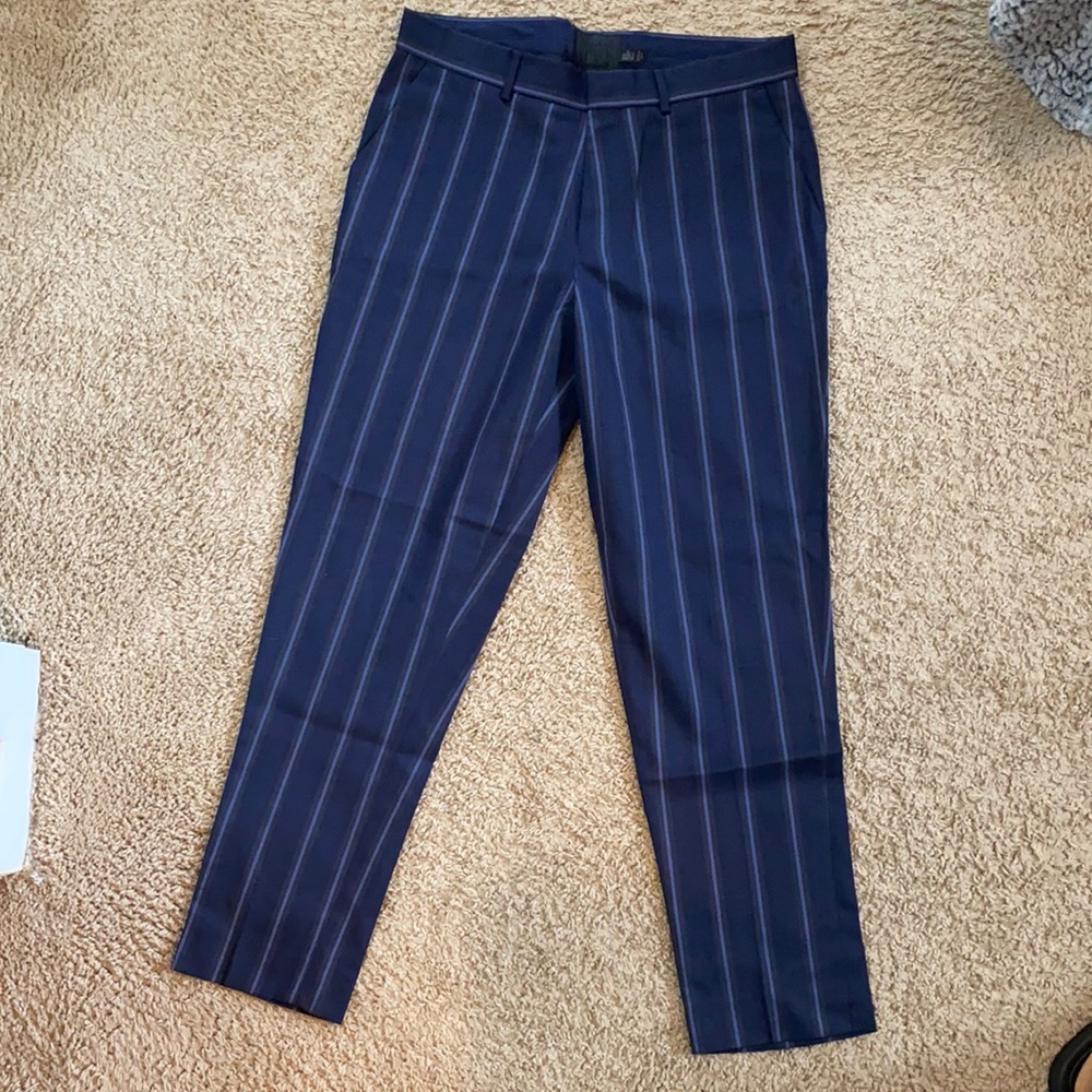 ASOS Men's Striped Tapered Dress Pants Sz 33x 34